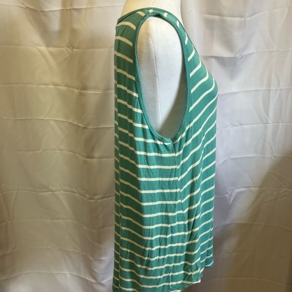 Zenana Outfitters Teal and White Striped Tank Top - Picture 2 of 8